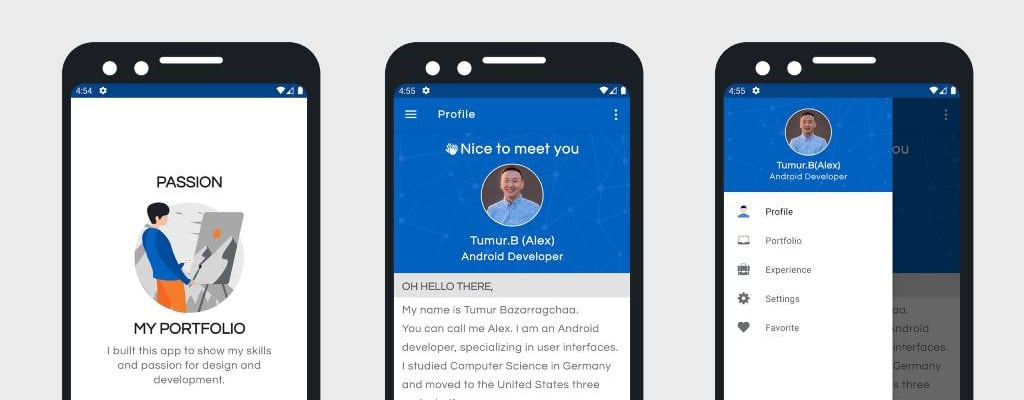 Screenshot of Portfolio App 2.0